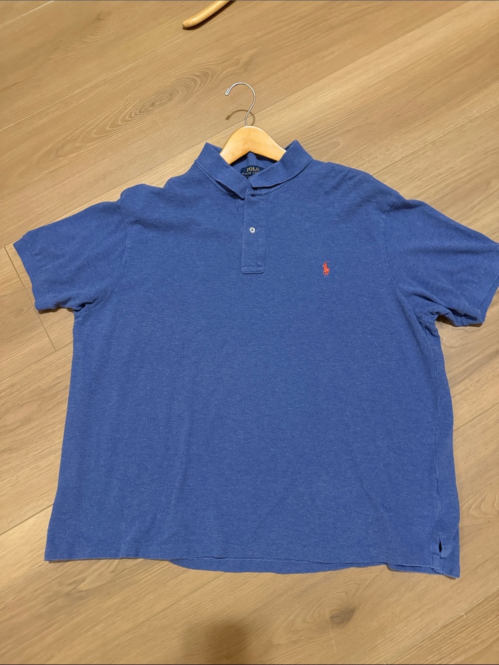 Polo by Ralph Lauren Blue Short-Sleeve Polo with Red Pony